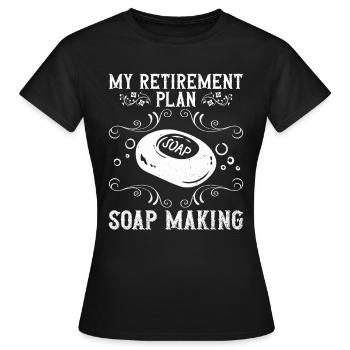 savon fabrication savon savonnière savonnerie savon chaudière - T-shirt Femme - noir - Devant - AI Model Female 172 dark (172cm)