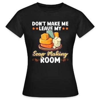 savon fabrication savon savonnière savonnerie savon chaudière - T-shirt Femme - noir - Devant - AI Model Female 172 dark (172cm)