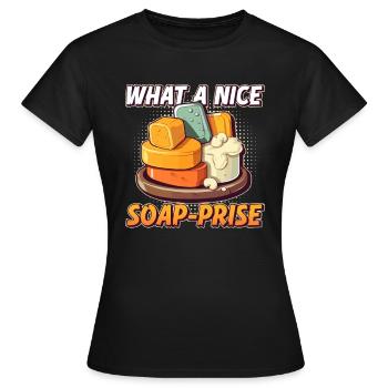 savon fabrication savon savonnière savonnerie savon chaudière - T-shirt Femme - noir - Devant - AI Model Female 172 dark (172cm)