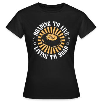savon fabrication savon savonnière savonnerie savon chaudière - T-shirt Femme - noir - Devant - AI Model Female 172 dark (172cm)