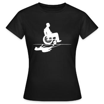 Wheelchair Wheelchair Disability Funny - Women's T-Shirt - black - Front - AI Model Female 172 dark (172cm)