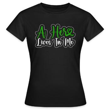 Don d’organes Greffe d’organes Don d’organes - T-shirt Femme - noir - Devant - AI Model Female 172 dark (172cm)