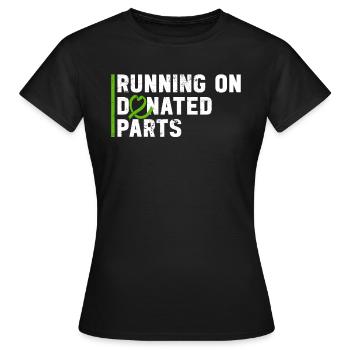 Don d’organes Greffe d’organes Don d’organes - T-shirt Femme - noir - Devant - AI Model Female 172 dark (172cm)