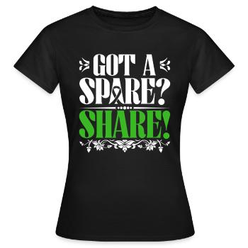 Don d’organes Greffe d’organes Don d’organes - T-shirt Femme - noir - Devant - AI Model Female 172 dark (172cm)