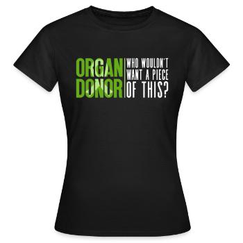 Don d’organes Greffe d’organes Don d’organes - T-shirt Femme - noir - Devant - AI Model Female 172 dark (172cm)