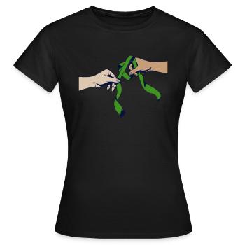 Don d’organes Greffe d’organes Don d’organes - T-shirt Femme - noir - Devant - AI Model Female 172 dark (172cm)