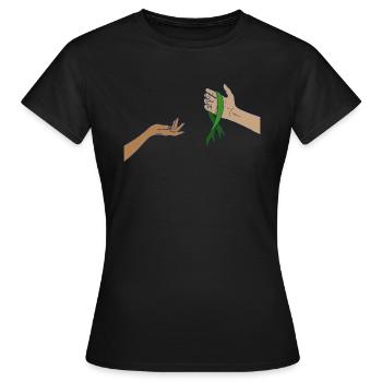 Don d’organes Greffe d’organes Don d’organes - T-shirt Femme - noir - Devant - AI Model Female 172 dark (172cm)