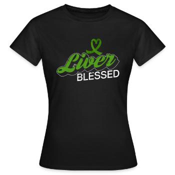 Organspender Leber Organtransplantation - Frauen T-Shirt - Schwarz - Vorne - AI Model Female 172 dark (172cm)
