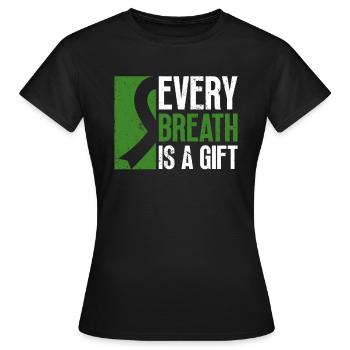 Greffe d’organe par fente de donneur d’organes - T-shirt Femme - noir - Devant - AI Model Female 172 dark (172cm)