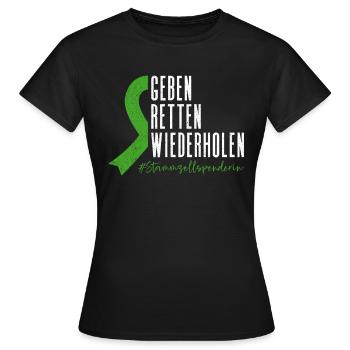 Cellules souches Thérapie par cellules souches Don de cellules souches - T-shirt Femme - noir - Devant - AI Model Female 172 dark (172cm)