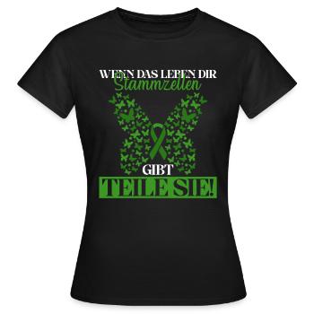 Cellules souches Thérapie par cellules souches Don de cellules souches - T-shirt Femme - noir - Devant - AI Model Female 172 dark (172cm)