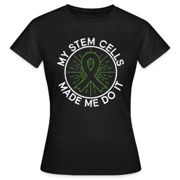 Greffe de cellules souches Donneur de cellules souches Cellule souche - T-shirt Femme - noir - Devant - AI Model Female 172 dark (172cm)