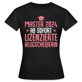 Masterprüfung bestanden 2024 Master Abschluss - Frauen T-Shirt - Schwarz - Vorne - AI Model Female 172 dark (172cm)