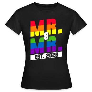 Mariage Gay Pride 2026 Mariage gay - T-shirt Femme - noir - Devant - AI Model Female 172 dark (172cm)