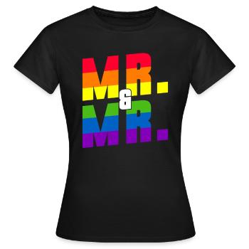Mariage Gay Pride Mariage Gay - T-shirt Femme - noir - Devant - AI Model Female 172 dark (172cm)