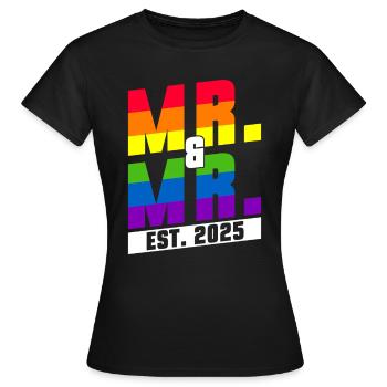 Mariage Gay Pride 2025 Mariage gay - T-shirt Femme - noir - Devant - AI Model Female 172 dark (172cm)