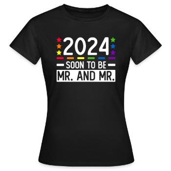 Mariage Gay Pride Mariage Gay - T-shirt Femme - noir - Devant - AI Model Female 172 dark (172cm)