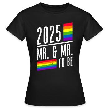 Mariage Gay Pride 2025 Mariage gay - T-shirt Femme - noir - Devant - AI Model Female 172 dark (172cm)