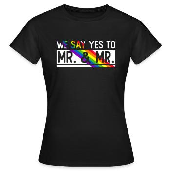 Mariage Gay Pride Mariage Gay - T-shirt Femme - noir - Devant - AI Model Female 172 dark (172cm)
