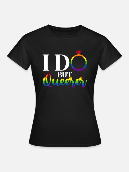 Gay Pride Hochzeit Homo-Ehe - Frauen T-Shirt - Schwarz