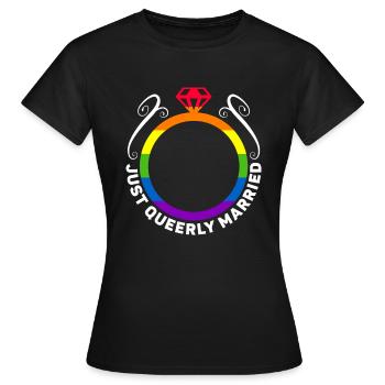 Mariage Gay Pride Mariage Gay - T-shirt Femme - noir - Devant - AI Model Female 172 dark (172cm)