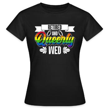 Gay Pride Hochzeit Homo-Ehe - Frauen T-Shirt - Schwarz - Vorne - AI Model Female 172 dark (172cm)