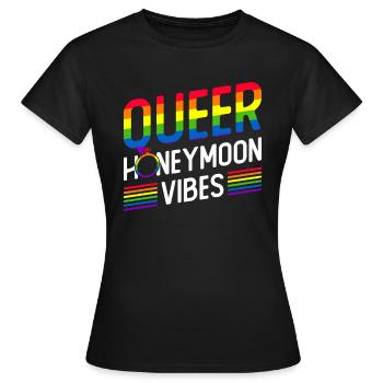 Gay Pride Hochzeit Homo-Ehe - Frauen T-Shirt - Schwarz - Vorne - AI Model Female 172 dark (172cm)