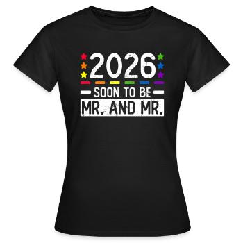 Mariage Gay Pride 2026 Mariage gay - T-shirt Femme - noir - Devant - AI Model Female 172 dark (172cm)