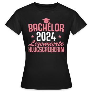 Bachelorprüfung bestanden Abschluss 2024 Bachelor - Frauen T-Shirt - Schwarz - Vorne - AI Model Female 172 dark (172cm)