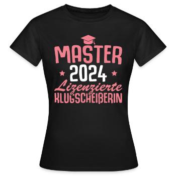 Masterprüfung bestanden Abschluss 2024 Master - Frauen T-Shirt - Schwarz - Vorne - AI Model Female 172 dark (172cm)