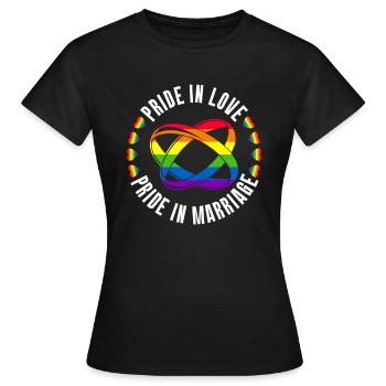Gay Pride Hochzeit Homo-Ehe - Frauen T-Shirt - Schwarz - Vorne - AI Model Female 172 dark (172cm)