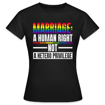 Gay Pride Hochzeit Homo-Ehe - Frauen T-Shirt - Schwarz - Vorne - AI Model Female 172 dark (172cm)