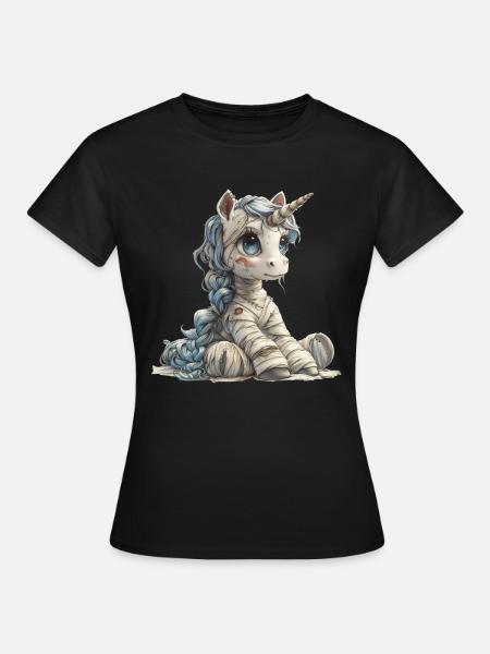 Einhorn Halloween Japanisches Einhorn - Frauen T-Shirt - Schwarz