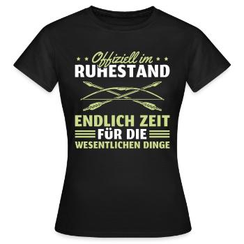 Bogenschütze im Ruhestand Rentner - Frauen T-Shirt - Schwarz - Vorne - AI Model Female 172 dark (172cm)