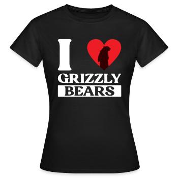 Grizzlybär Braunbär - Frauen T-Shirt - Schwarz - Vorne - AI Model Female 172 dark (172cm)