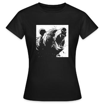 Grizzly Ours brun Ours brun - T-shirt Femme - noir - Devant - AI Model Female 172 dark (172cm)