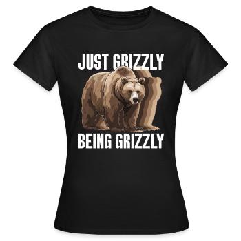 Grizzly Ours brun Ours brun - T-shirt Femme - noir - Devant - AI Model Female 172 dark (172cm)