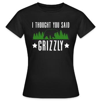 Grizzly Ours brun Ours brun - T-shirt Femme - noir - Devant - AI Model Female 172 dark (172cm)