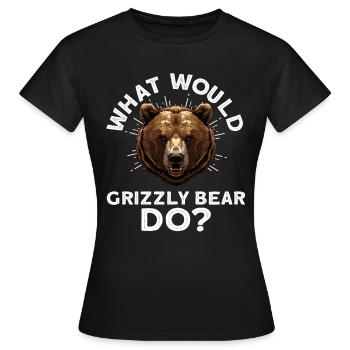 Grizzly Ours brun Ours brun - T-shirt Femme - noir - Devant - AI Model Female 172 dark (172cm)