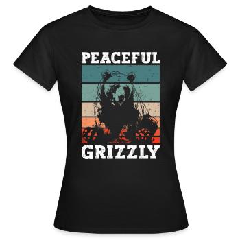 Grizzly Ours brun Ours brun - T-shirt Femme - noir - Devant - AI Model Female 172 dark (172cm)