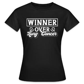 Cancer du poumon Sensibilisation gratuite au cancer du poumon - T-shirt Femme - noir - Devant - AI Model Female 172 dark (172cm)
