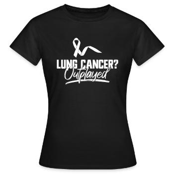 Cancer du poumon Sensibilisation gratuite au cancer du poumon - T-shirt Femme - noir - Devant - AI Model Female 172 dark (172cm)