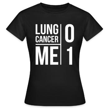 Cancer du poumon Sensibilisation gratuite au cancer du poumon - T-shirt Femme - noir - Devant - AI Model Female 172 dark (172cm)