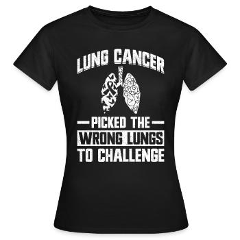 Cancer du poumon Sensibilisation gratuite au cancer du poumon - T-shirt Femme - noir - Devant - AI Model Female 172 dark (172cm)