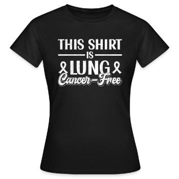 Cancer du poumon Sensibilisation gratuite au cancer du poumon - T-shirt Femme - noir - Devant - AI Model Female 172 dark (172cm)