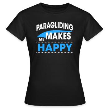 PARAGLIDING - Frauen T-Shirt - Schwarz - Vorne - AI Model Female 172 dark (172cm)