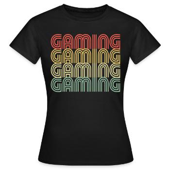Gaming Retro Design - Frauen T-Shirt - Schwarz - Vorne - AI Model Female 172 dark (172cm)