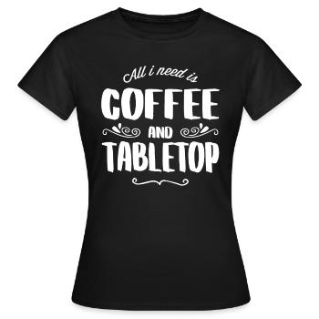 Tabletop & Coffee - Frauen T-Shirt - Schwarz - Vorne - AI Model Female 172 dark (172cm)