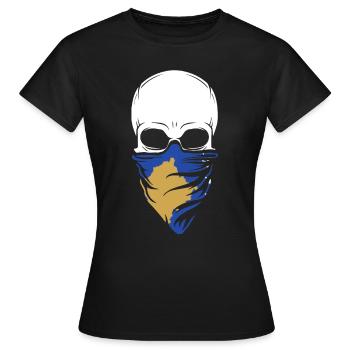 Kosovo Skull Tee Shirt - Kosovo - T-shirt Femme - noir - Devant - AI Model Female 172 dark (172cm)