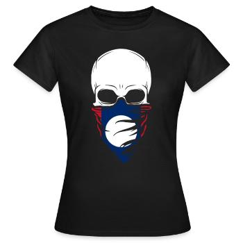 Laos Skull Thé - Laos - T-shirt Femme - noir - Devant - AI Model Female 172 dark (172cm)